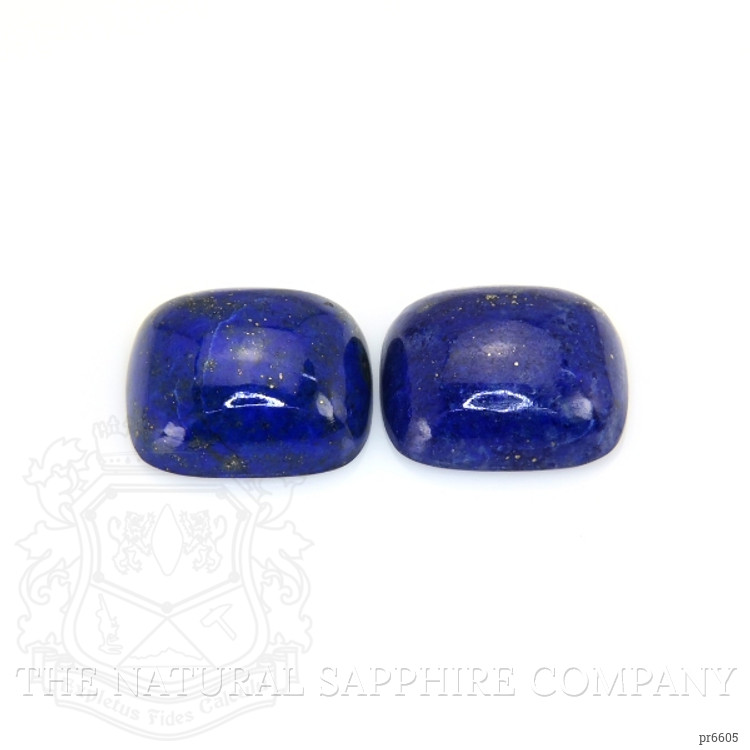 16.78 Ct.Tw. Cabochon Lapis Pair from Afghanistan