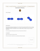 6.74 Ct.Tw.Total Carat Weight Lapis Pair from Afghanistan Appraisal