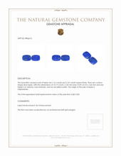 4.40 Ct.Tw.Total Carat Weight Lapis Pair from Afghanistan Appraisal