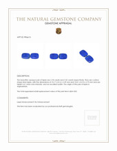 4.50 Ct.Tw.Total Carat Weight Lapis Pair from Afghanistan Appraisal