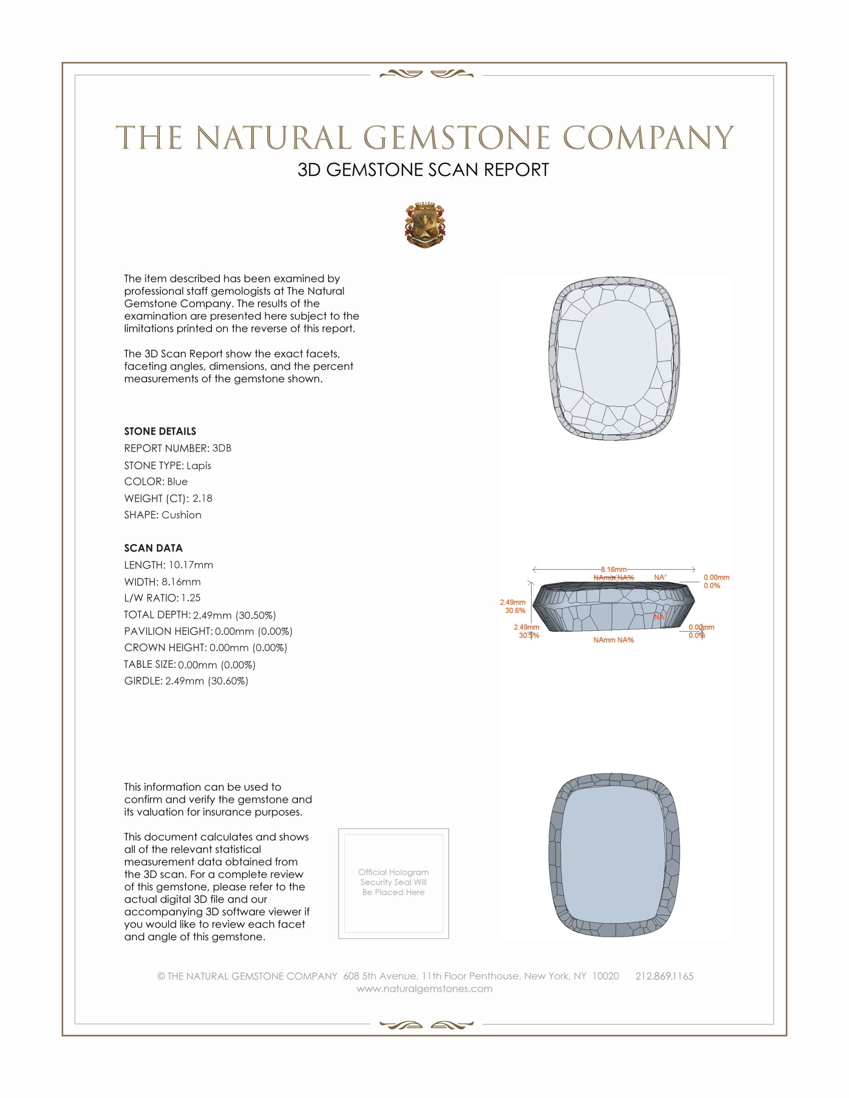 4.50 Ct.Tw. Lapis Pair from Afghanistan