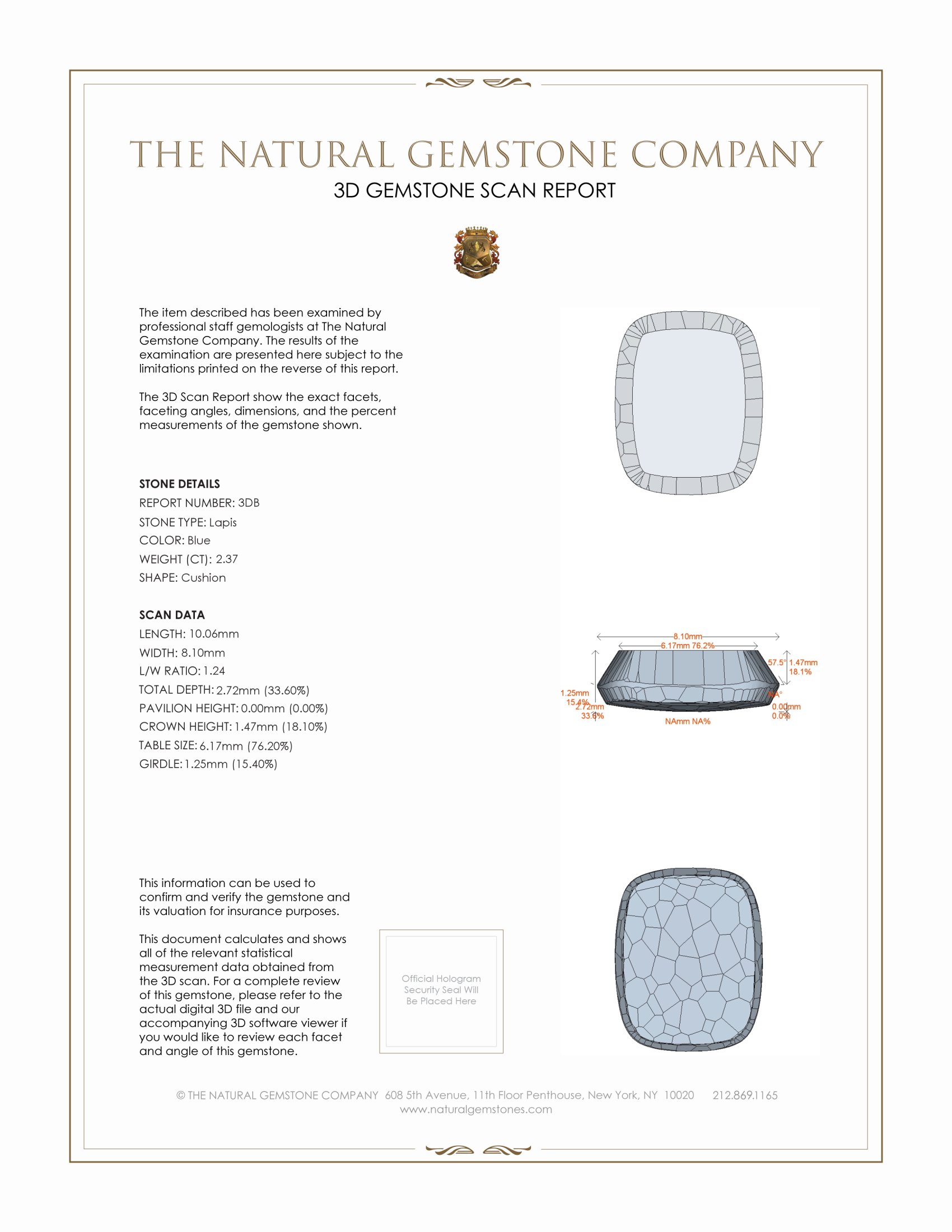 4.69 Ct.Tw. Lapis Pair from Afghanistan