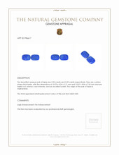 4.62 Ct.Tw.Total Carat Weight Lapis Pair from Afghanistan Appraisal