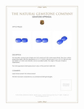 6.93 Ct.Tw.Total Carat Weight Lapis Pair from Afghanistan Appraisal