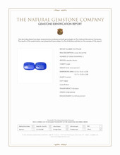 7.15 Ct.Tw.Total Carat Weight Lapis Pair from Afghanistan Scan Report