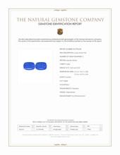 6.95 Ct.Tw.Total Carat Weight Lapis Pair from Afghanistan Scan Report