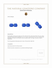 7.07 Ct.Tw.Total Carat Weight Lapis Pair from Afghanistan Appraisal