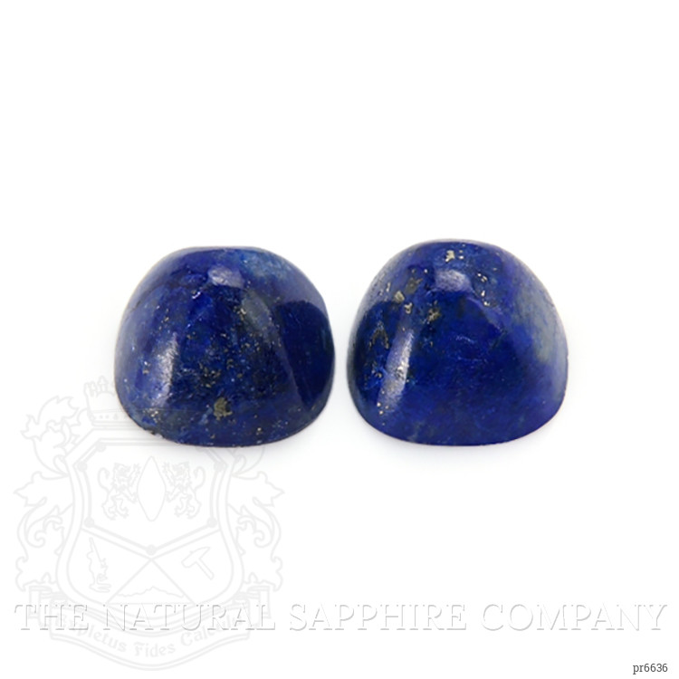 16.06 Ct.Tw. Cabochon Lapis Pair from Afghanistan