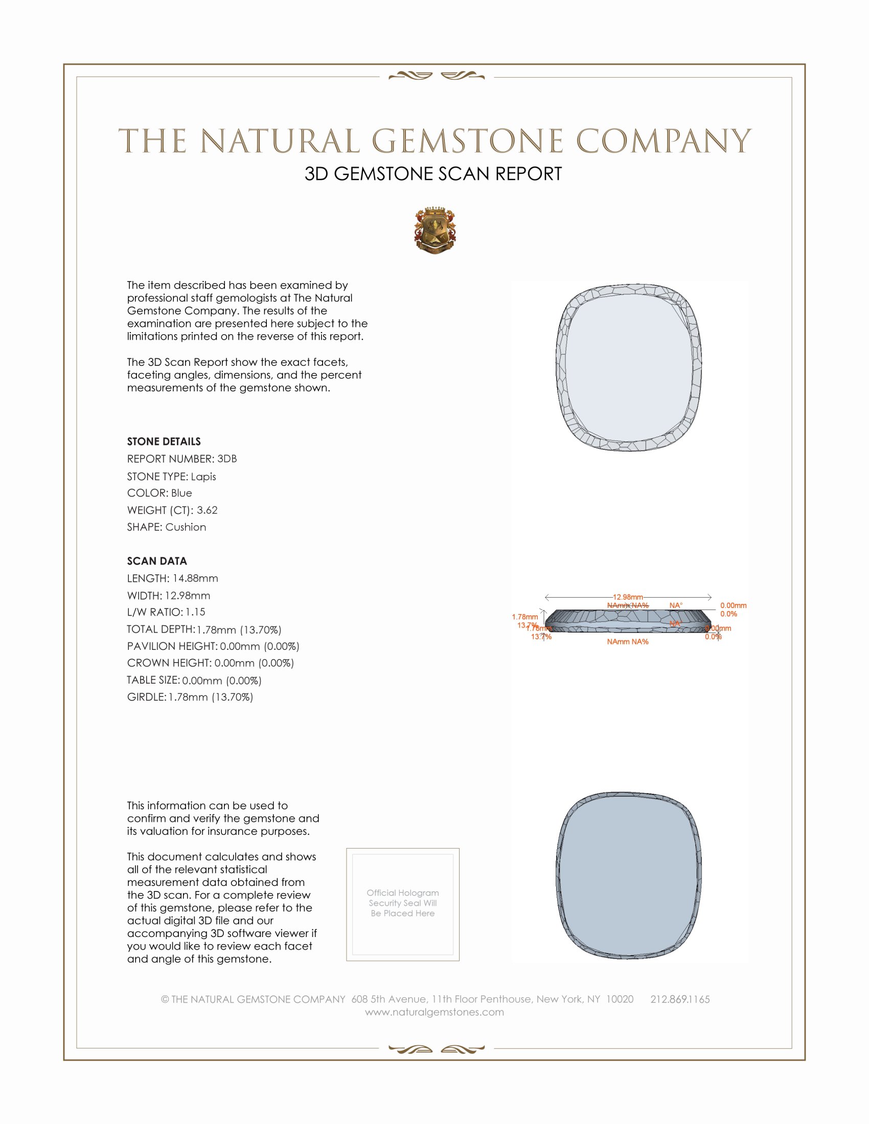 7.53 Ct.Tw. Lapis Pair from Afghanistan