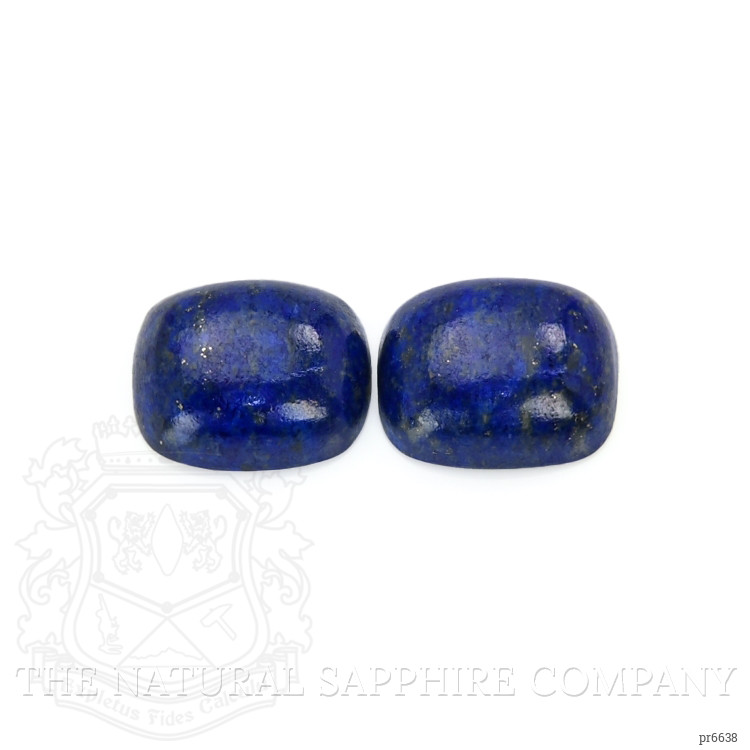 7.80 Ct.Tw. Cabochon Lapis Pair from Afghanistan