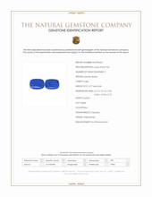 7.25 Ct.Tw.Total Carat Weight Lapis Pair from Afghanistan Scan Report