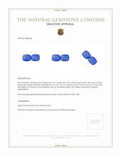 7.11 Ct.Tw.Total Carat Weight Lapis Pair from Afghanistan Appraisal