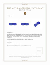 11.57 Ct.Tw.Total Carat Weight Lapis Pair from Afghanistan Appraisal