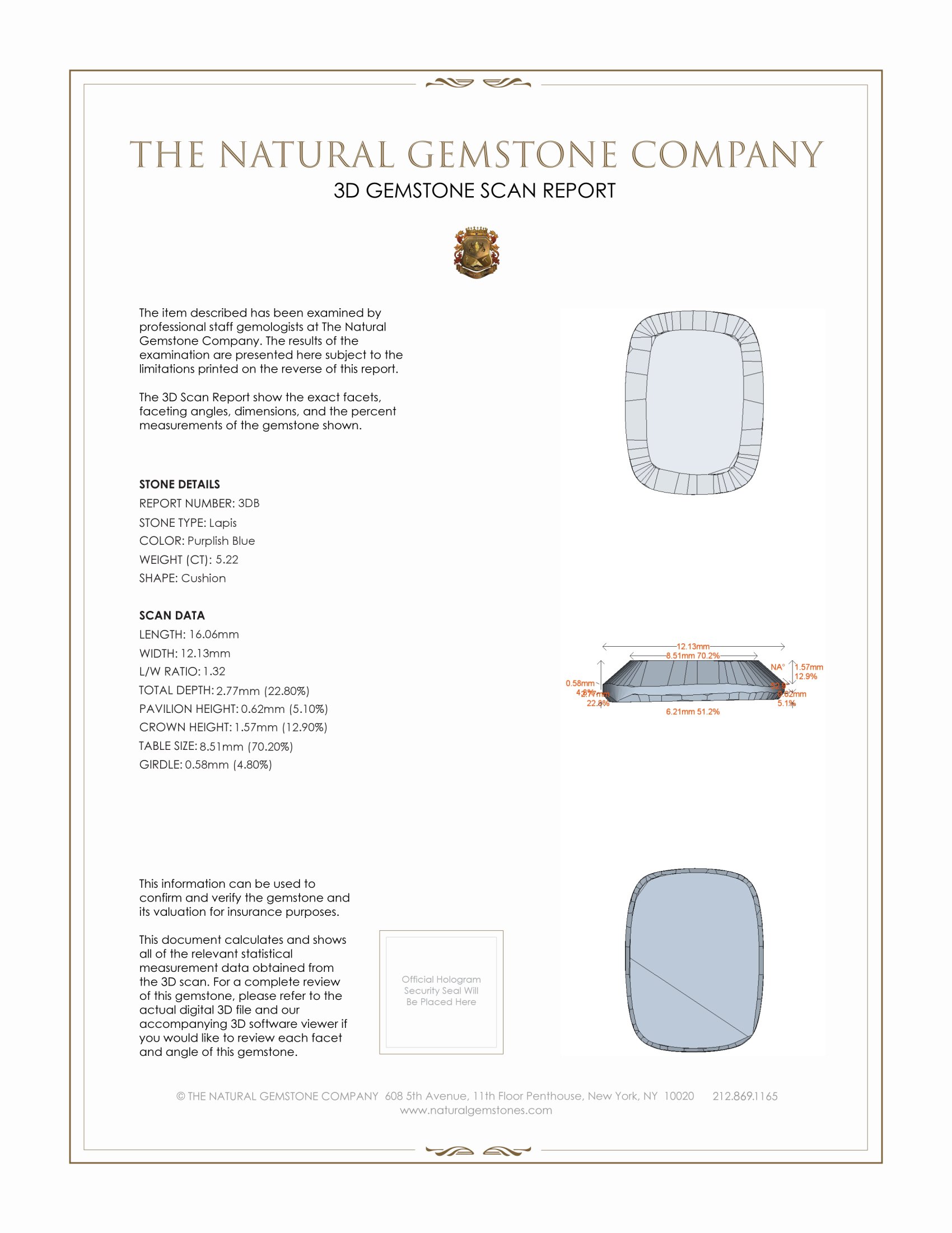 10.72 Ct.Tw. Lapis Pair from Afghanistan