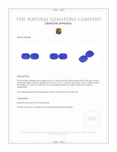 12.98 Ct.Tw.Total Carat Weight Lapis Pair from Afghanistan Appraisal