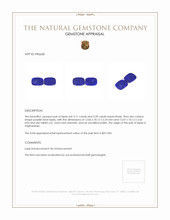 6.50 Ct.Tw.Total Carat Weight Lapis Pair from Afghanistan Appraisal