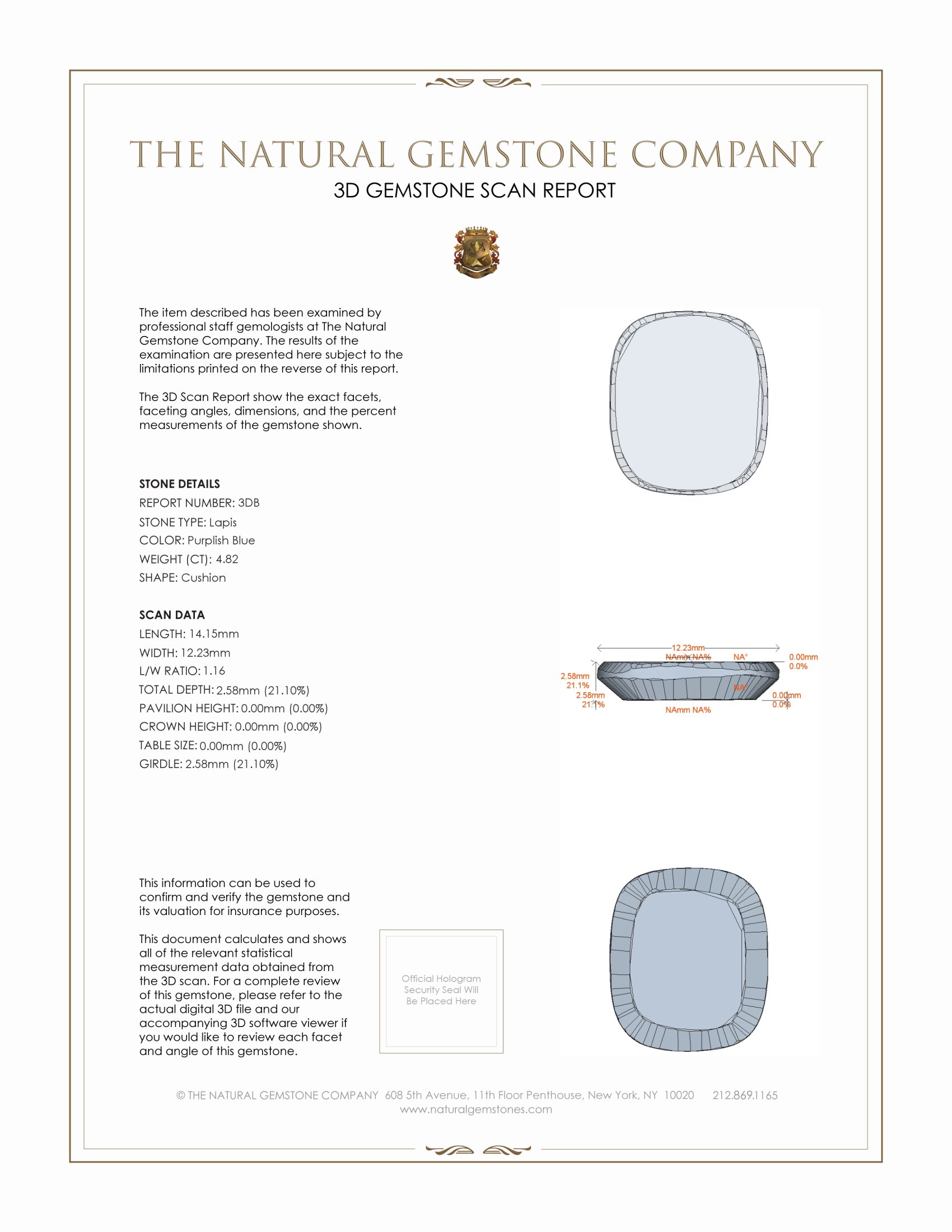 9.38 Ct.Tw. Lapis Pair from Afghanistan