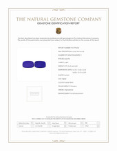 10.24 Ct.Tw.Total Carat Weight Lapis Pair from Afghanistan Scan Report
