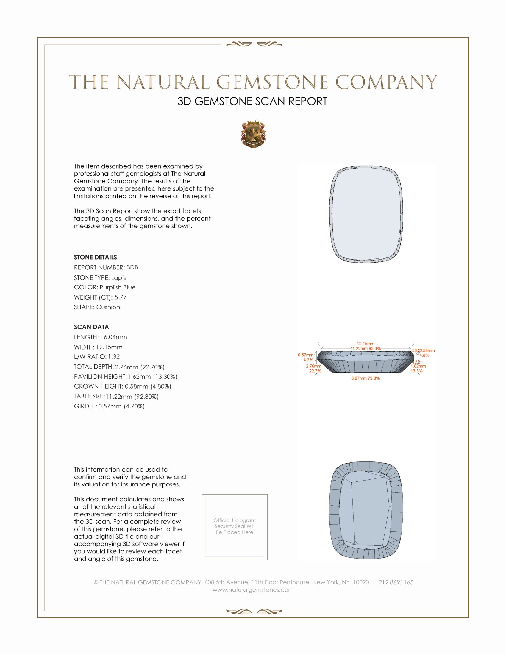 11.53 Ct.Tw. Lapis Pair from Afghanistan