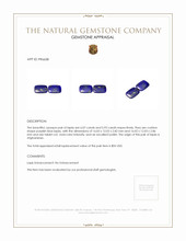 12.00 Ct.Tw.Total Carat Weight Lapis Pair from Afghanistan Appraisal