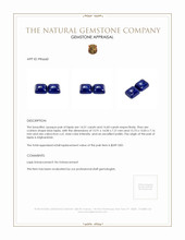 29.11 Ct.Tw.Total Carat Weight Cabochon Lapis Pair from Afghanistan Appraisal