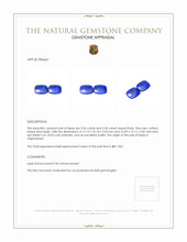 6.72 Ct.Tw.Total Carat Weight Lapis Pair from Afghanistan Appraisal