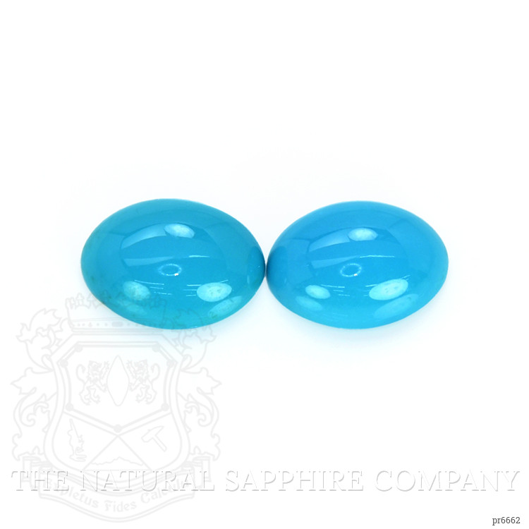 20.46 Ct.Tw. Cabochon Turquoise Pair from Persia