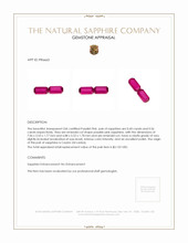 1.16 Ct.Tw.Total Carat Weight Purplish Pink Sapphire Pair from Ceylon (Sri Lanka) Appraisal