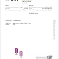 1.16 Ct.Tw.Total Carat Weight Purplish Pink Sapphire Pair from Ceylon (Sri Lanka) Scan Report