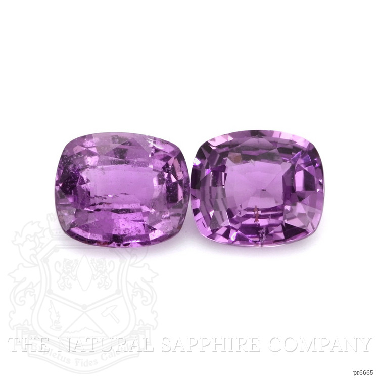 2.26 Ct.Tw. Pinkish Purple Sapphire Pair from Ceylon (Sri Lanka)