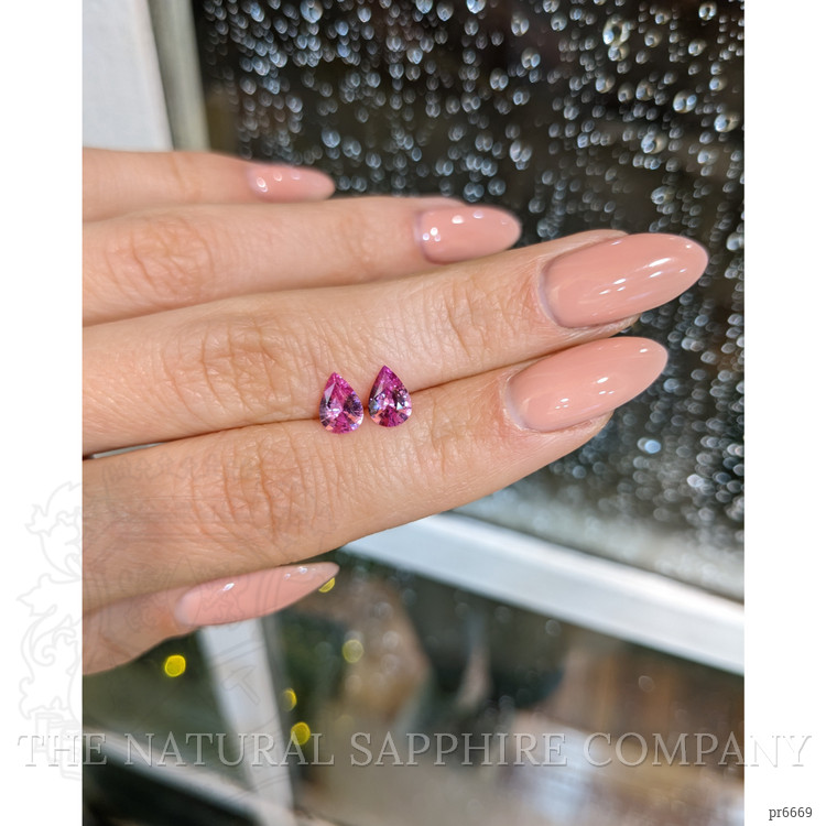 1.23 Ct.Tw. Pink Sapphire Pair from Ceylon (Sri Lanka)
