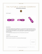 3.77 Ct.Tw.Total Carat Weight Purplish Pink Sapphire Pair from Ceylon (Sri Lanka) Appraisal