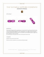 3.77 Ct.Tw.Total Carat Weight Purplish Pink Sapphire Pair from Ceylon (Sri Lanka) Appraisal