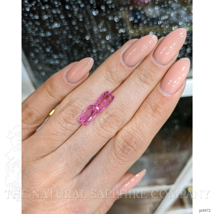 3.83 Ct.Tw. Pink Sapphire Pair from Ceylon (Sri Lanka)