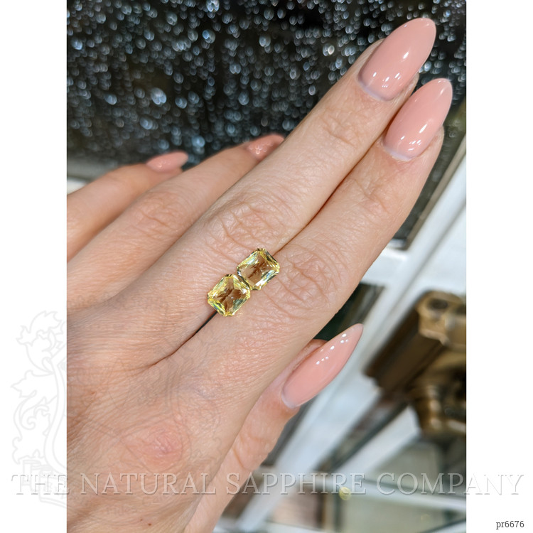 2.75 Ct.Tw. Yellow Sapphire Pair from Ceylon (Sri Lanka)