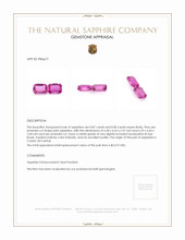 1.67 Ct.Tw.Total Carat Weight Pink Sapphire Pair from Ceylon (Sri Lanka) Appraisal