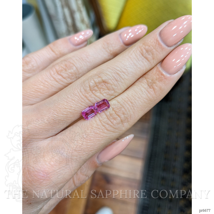 1.67 Ct.Tw. Pink Sapphire Pair from Ceylon (Sri Lanka)