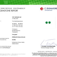 3.68 Ct.Tw.Total Carat Weight Emerald Pair from Zambia Scan Report