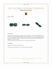 3.62 Ct.Tw.Total Carat Weight Bluish Green Sapphire Pair from Ceylon (Sri Lanka) Appraisal