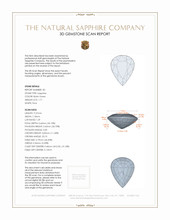3.44 Ct.Tw.Total Carat Weight Bluish Green Sapphire Pair from Ceylon (Sri Lanka) 3 D Scan Report