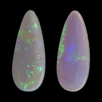 4.30 Ct.Tw.Total Carat Weight Cabochon Semi-Black Opal Pair from Australia Video