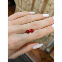 2.05 Ct.Tw.Total Carat Weight Ruby Pair from Mozambique Life Style