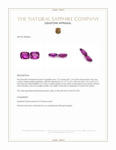 3.49 Ct.Tw.Total Carat Weight Purple Sapphire Pair from Ceylon (Sri Lanka) Appraisal