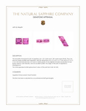 2.80 Ct.Tw.Total Carat Weight Purplish Pink Sapphire Pair from Madagascar Appraisal