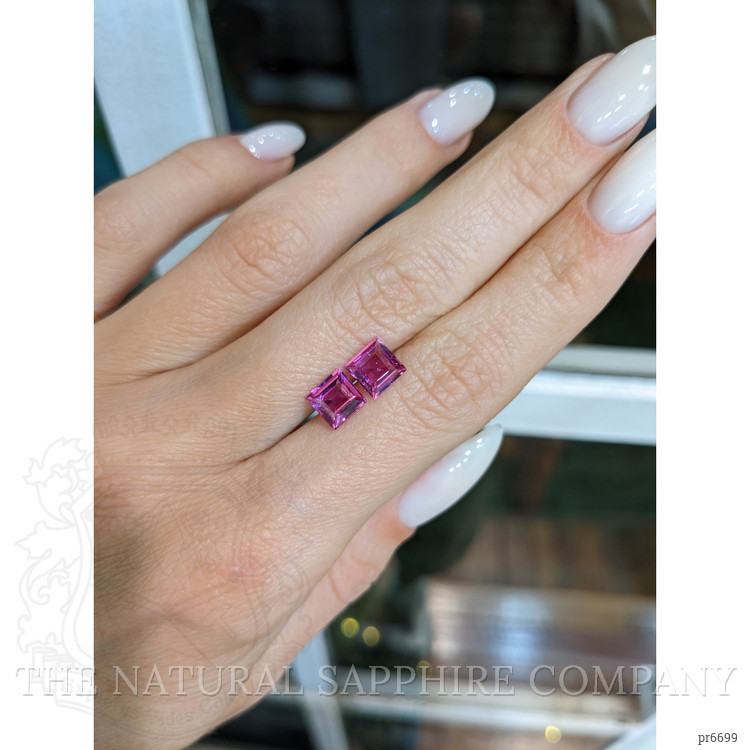 2.80 Ct.Tw. Purplish Pink Sapphire Pair from Madagascar