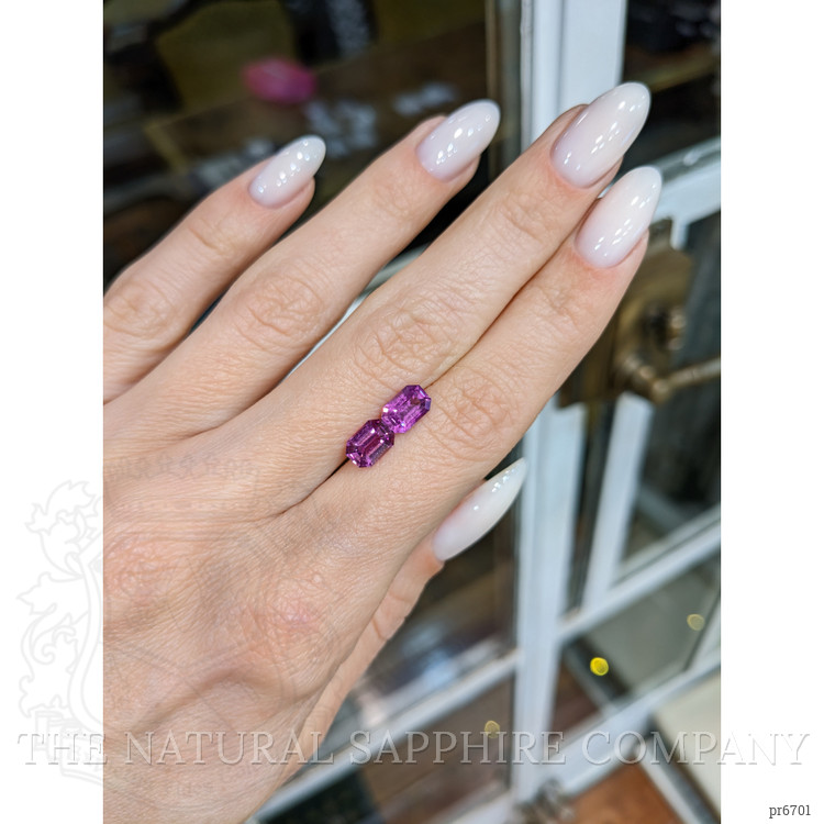 2.83 Ct.Tw. Pinkish Purple Sapphire Pair from Madagascar
