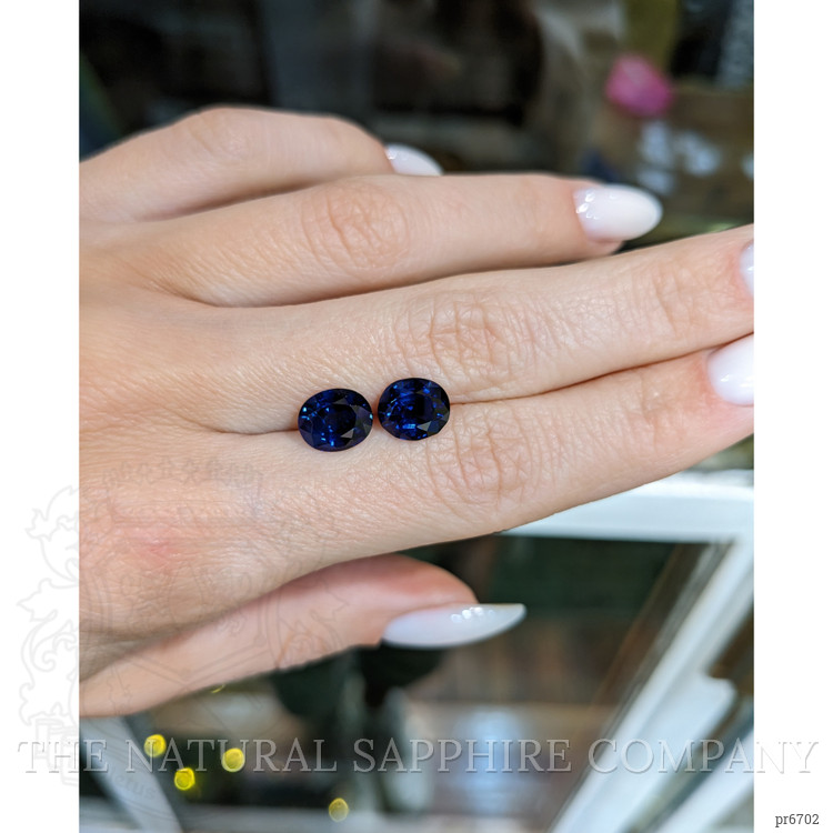 4.80 Ct.Tw. Blue Sapphire Pair from Ceylon (Sri Lanka)