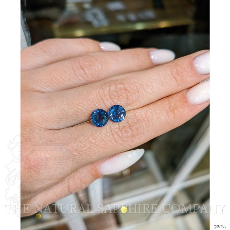 3.55 Ct.Tw. Blue Sapphire Pair from Ceylon (Sri Lanka)