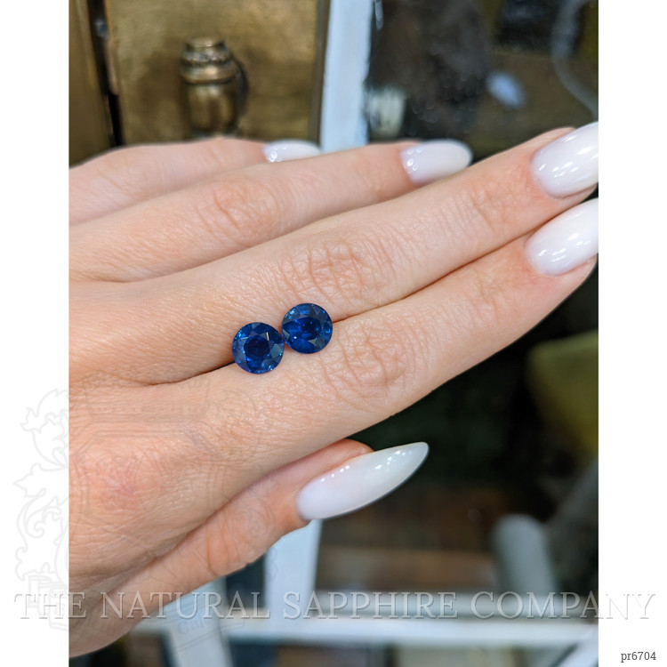 3.88 Ct.Tw. Blue Sapphire Pair from Ceylon (Sri Lanka)