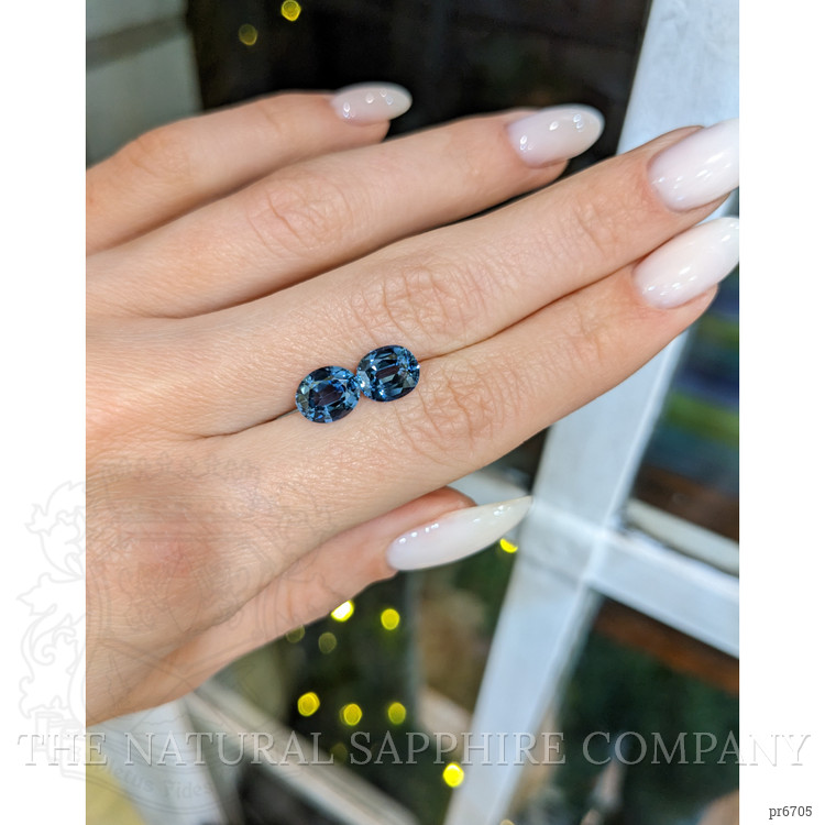 3.61 Ct.Tw. Blue Sapphire Pair from Ceylon (Sri Lanka)